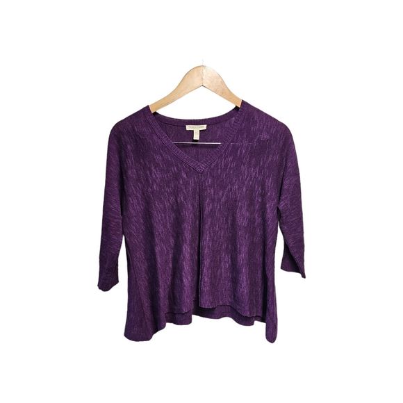 Eileen Fisher Women's Pullover Lightweight Sweater Size PP‎ Purple V-Neck Casual - Picture 1 of 4